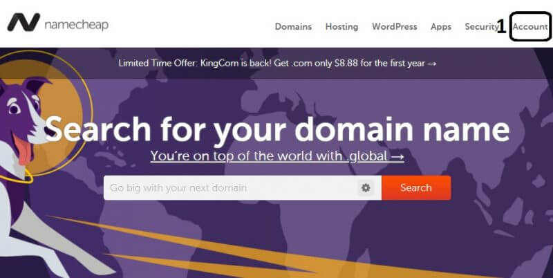 كيفية شراء نطاق من موقع NameCheap